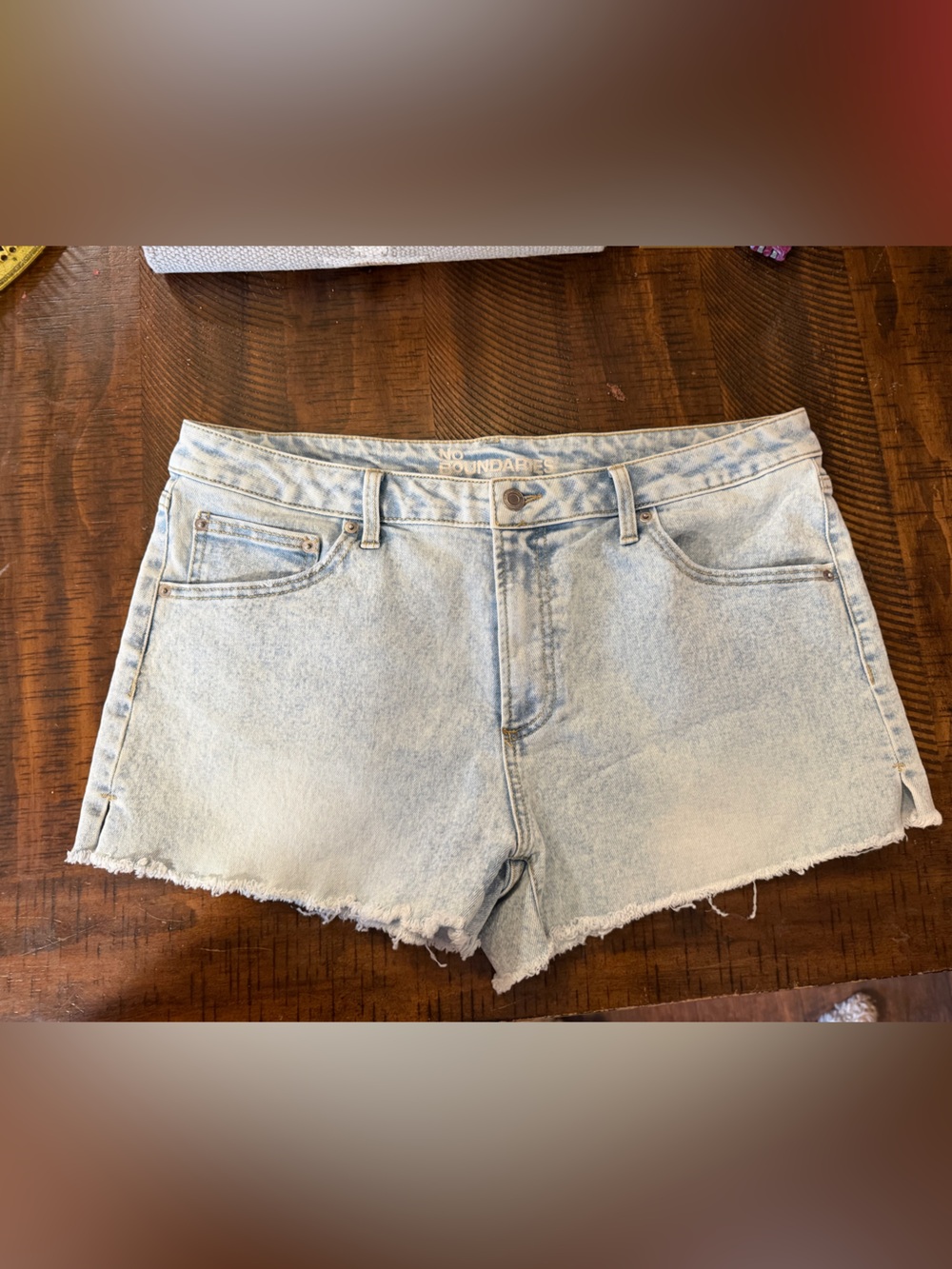 No Boundaries Light Blue Denim Cutoff Shorts